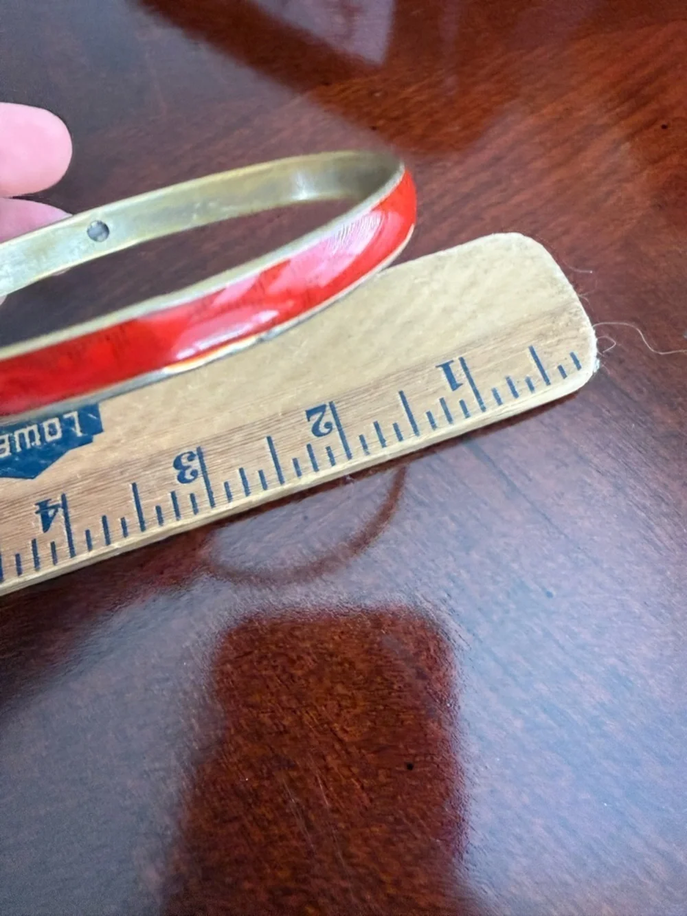 Vintage Red Enamel Bangle